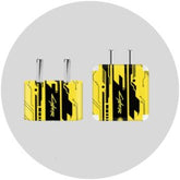 Yellow and black geometric Charger Skin